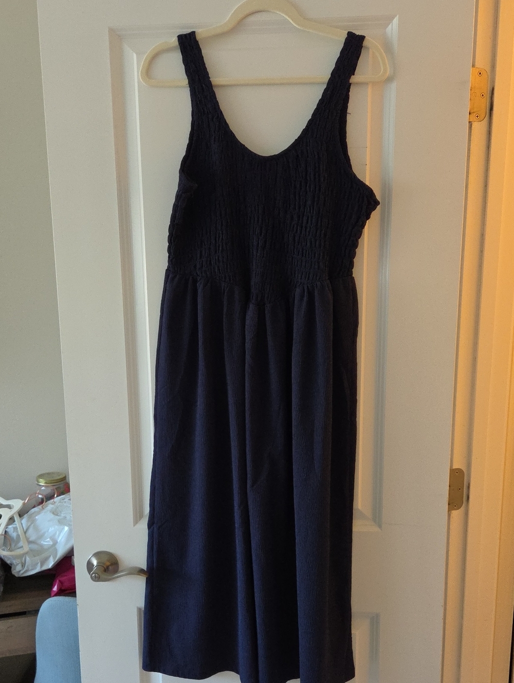 Old Navy Navy Smocked Tank Maxi Dress